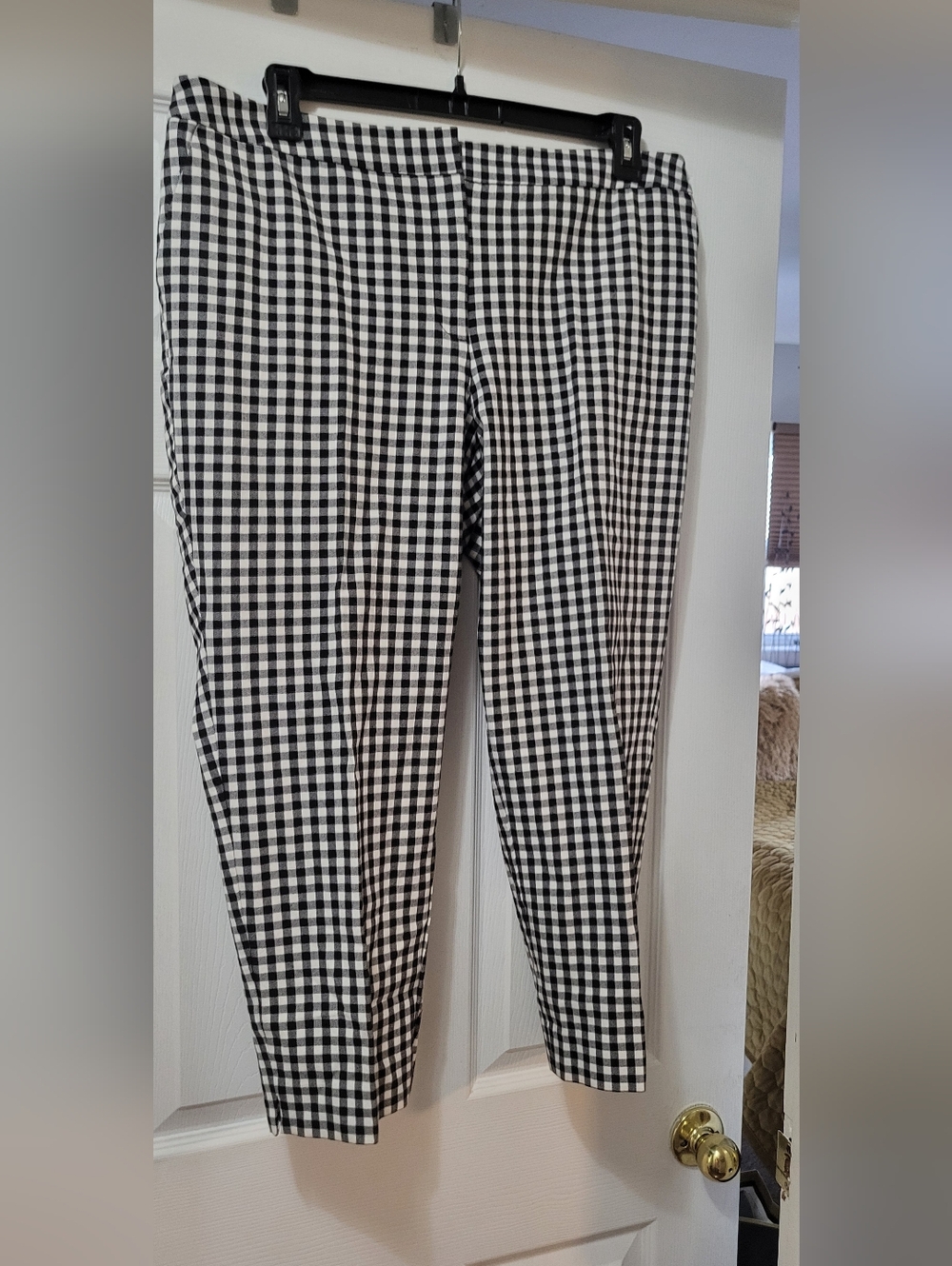 TalbotsBlack & White Gingham Chinos